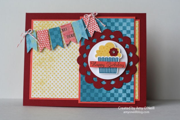 pennants and a cupcake