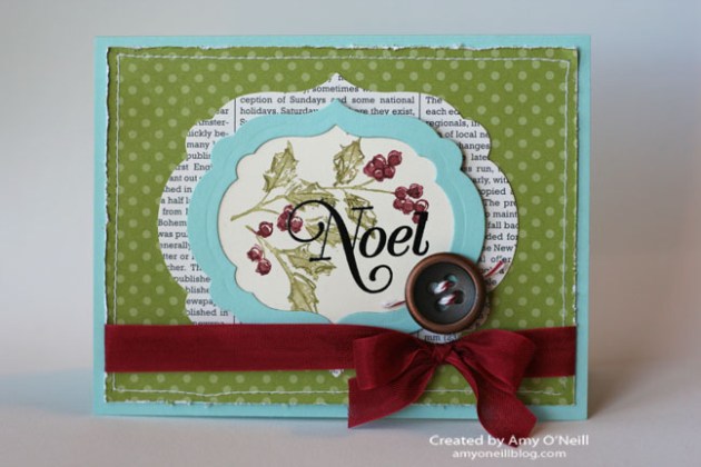 A Framed Newsprint Noel