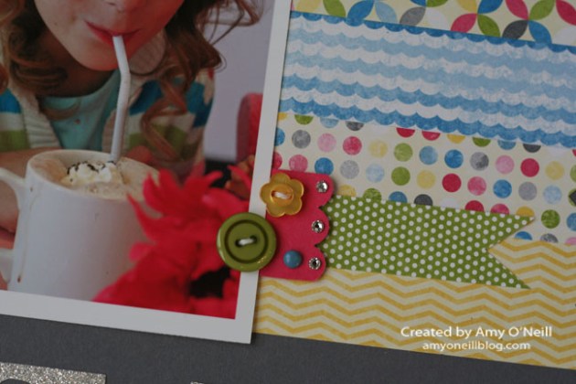 Sweet Treat scrapbook page -- buttons