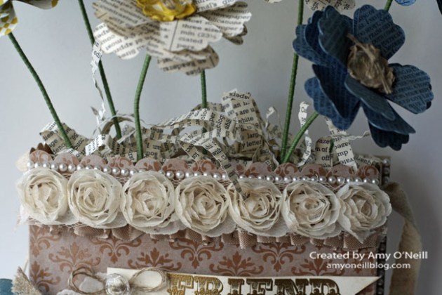 Artisan 3-D Hanging Flower Close Up of Trim