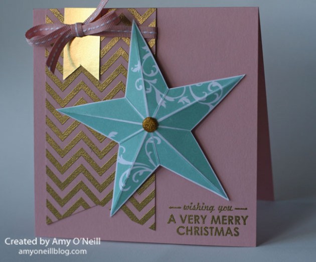 pink and gold star card copy