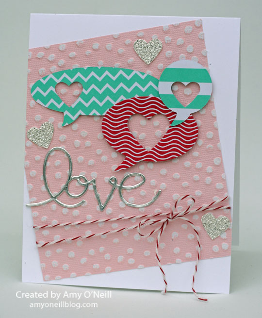 Textured Speech Bubble Hearts