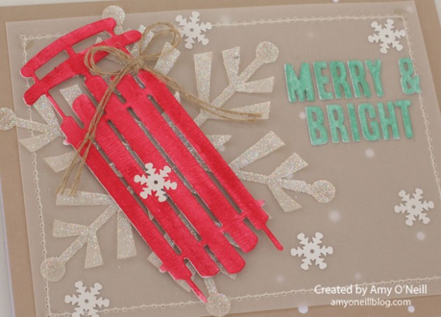Merry & Bright Sled Close Up 2