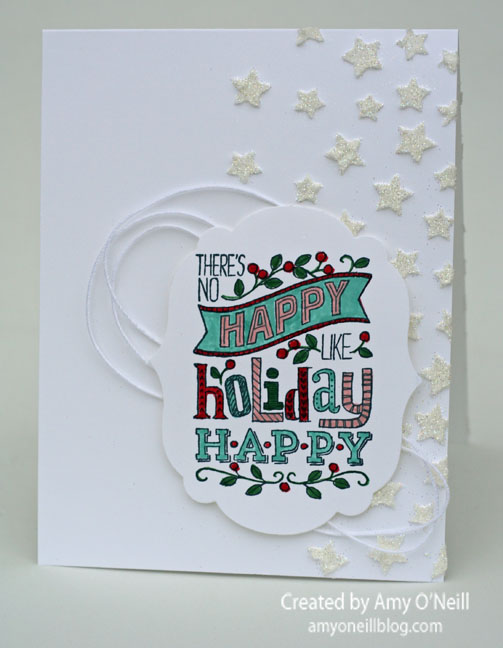 Holiday Happy with White Stars