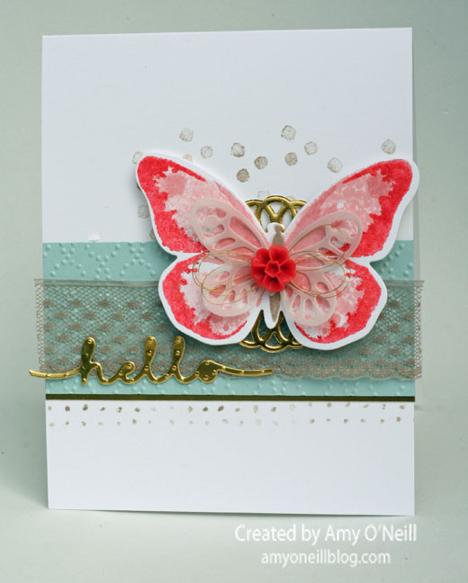 Watercolor Wings Hello