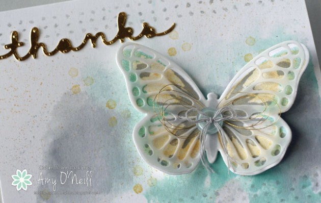 Watercolor Wings Thanks Close Up